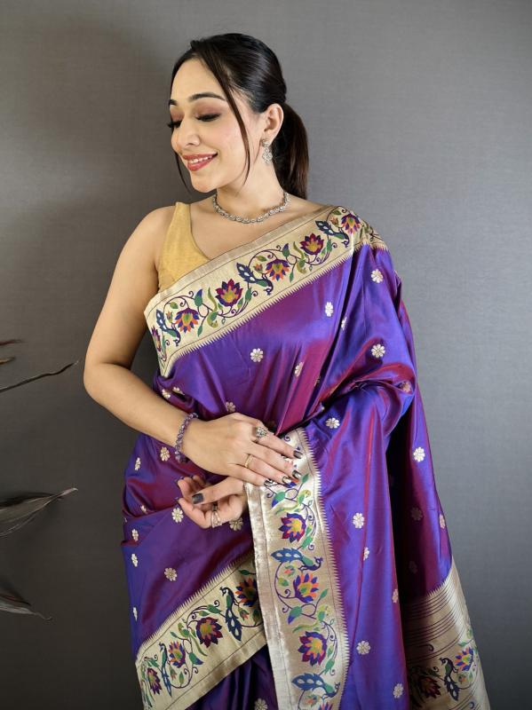 malhar Premium Silk Weaving Mayur Paithani wholesaler